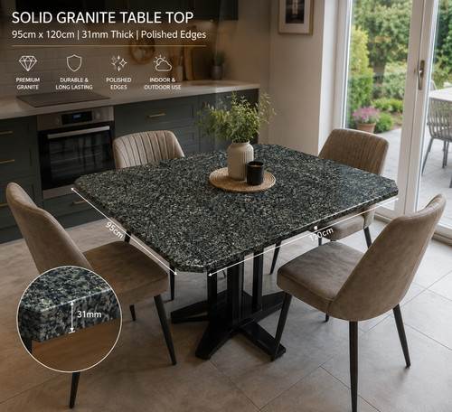 Green granite island - green, worktop