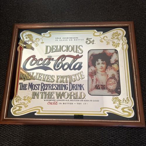 Vintage framed coca - framed, coca-cola