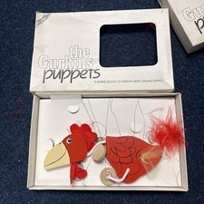 'THE GURKINS PUPPETS' WOODEN STRUNG PARROT PUPPET GURR & JAMIESON BOXED