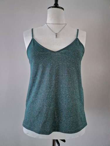 Topshop green metallic cami - topshop,