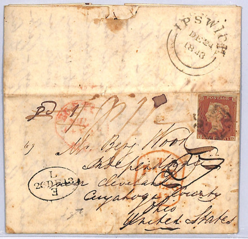 1841 penny red cover - 1841,