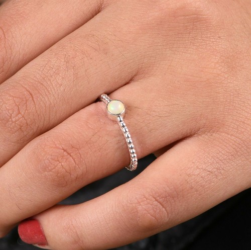 Ethiopian opal stacking rings - ethiopian,