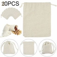 10pcs Linen Sack Drawstring