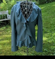 Robin's egg blue vintage silk blazer