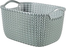 CURVER STORAGE BASKET KNIT RECTANGULAR MISTY BLUE MEDIUM HOLDER