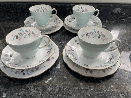 Roslyn blue tea cups - blue, x
