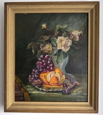 Vintage 1945 Belgium large oil