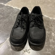 Rhino Black Lace Up School