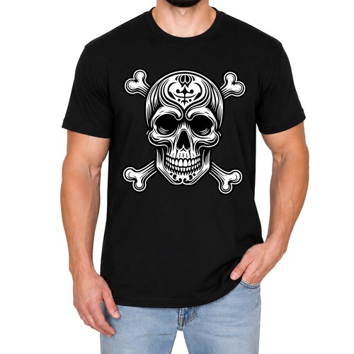 Gothic skull and - and, crossbones