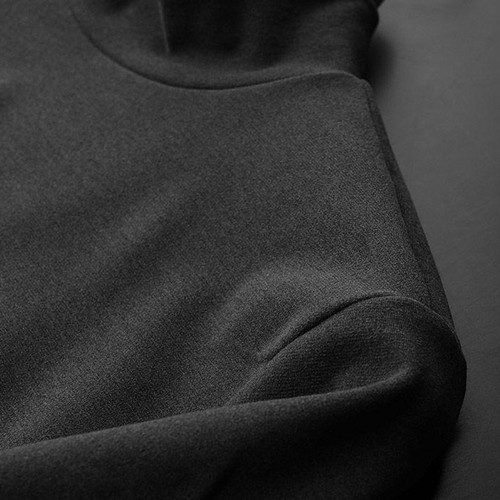 Men solid mock - mock, fleece