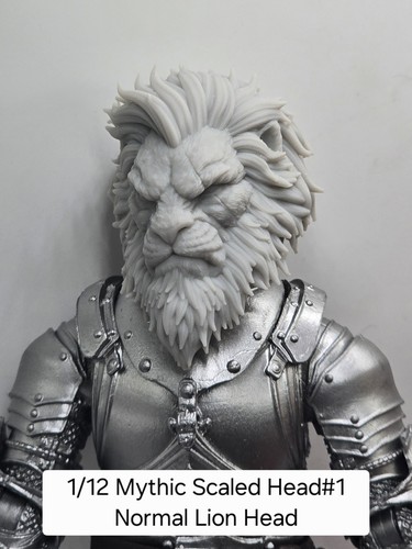 Printed bearded lion head 1 - 3d,