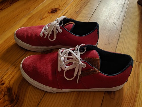 Supra men red - red, suede