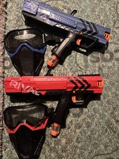Nerf Rival Apollo XV-700 Blaster Guns with Clip & Ammo Red & Blue Team w/ Masks