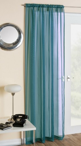 Pair plain voile curtain - pair, (2)