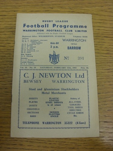 1965 rugby league - 13/02/1965,