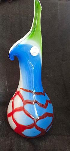 Abstract art glass vase - abstract,