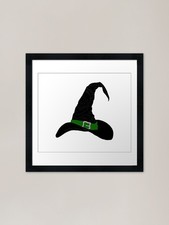 Witch Hat - Green Framed Art