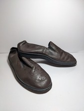 Mens Brown Slip On Shoes UK 9 - Unique Star Pattern Breathable Comfortable