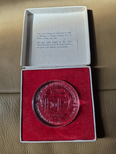 Commemorative glass medallion - commemorative,