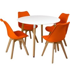 Circular dining table - dining, set