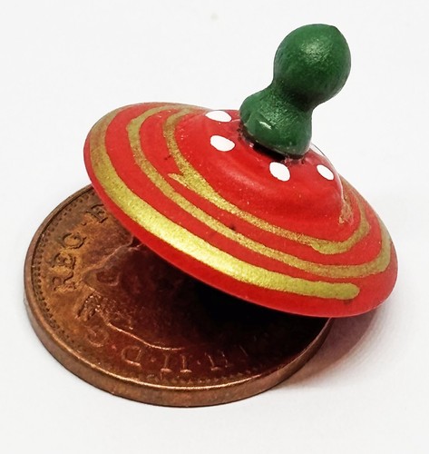 Dolls house spinning top - house, large