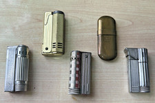 5 x petrol lighters IMCO G11, IMCO Junior 6600, Zig-Zag, Mini Fox & Kingsway No5