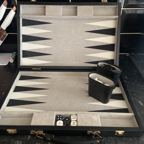 Vintage backgammon set folding - set,