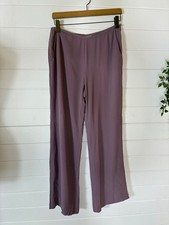 VINTAGE EPS BY EPISODE WIDE LEG SILK HIGH WAIST TROUSERS SIZE 12 LAVENDER