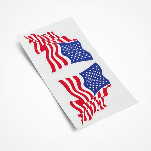 Usa waving flag stickers - usa,