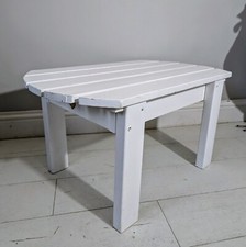 Chunky Wooden Coffee Table Or Garden Table Heavy Solid Free Postage Available 