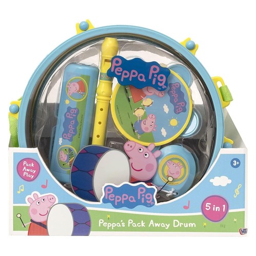 Kids peppa pig pack away - pig, drum