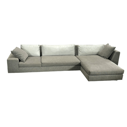 Ligne roset corner grey sofa - grey,