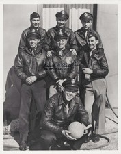 WW2 Frank D. Hurlbut P-38 Ace Pilots Pose - Hand SIGNED Photo