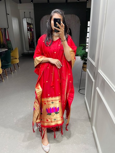 Hand woven paithani jacquard - paithani,