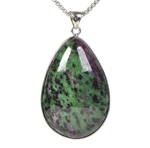 Ruby zoisite necklace natural - ruby,