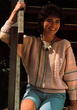 Knitting pattern copy 4000.   Womens batwing sweater.   87-91 cm chest.