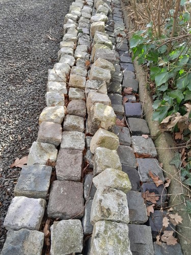 Reclaimed clean cobblestones