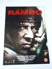 RAMBO 2008 SYLVESTER STALLONE ORIGINAL POSTER Video Shop VHS DVD 59.3x42cm