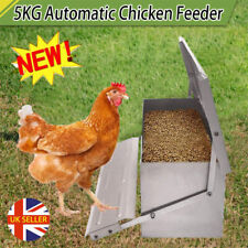 5KG Automatic Chicken Chook Feeder Treadle Poultry Self Opening Ratproof Outdoor