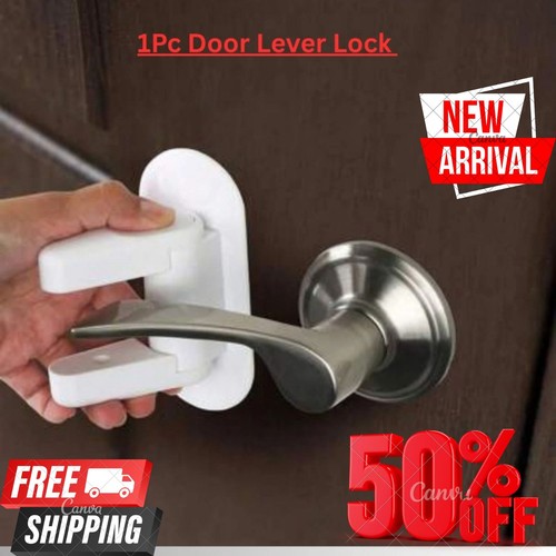 Child proof door lever lock - child,