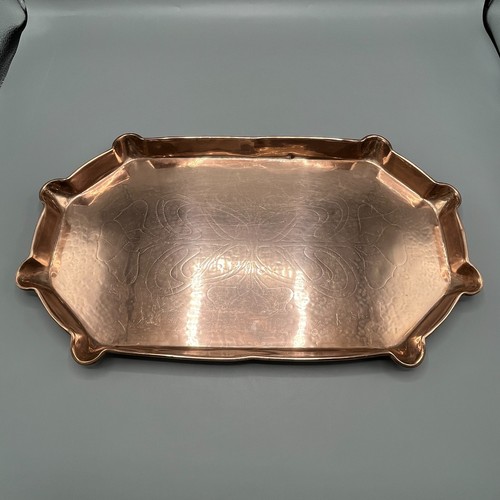 Antique copper gallery tray - copper,