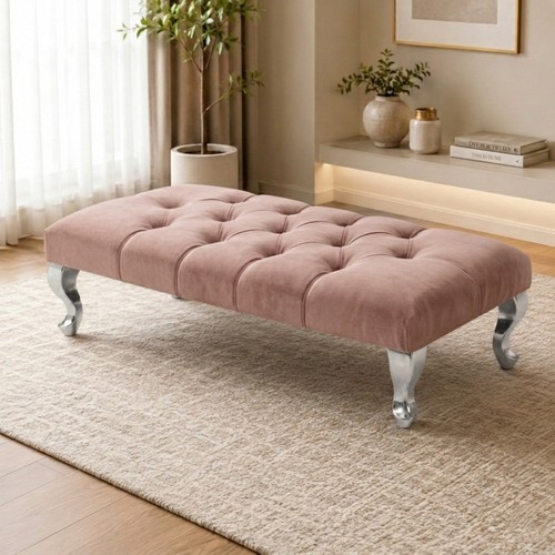 Velvet footstool ottoman bench - velvet,