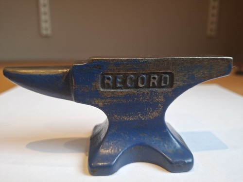 Vintage blue mini record anvil - vintage,