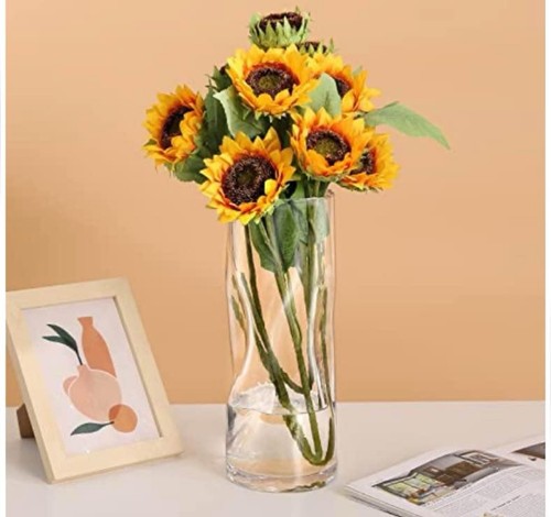 Glass vase 30cm tall flower - vase,
