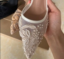 Zara Bridal Embroidered Heel