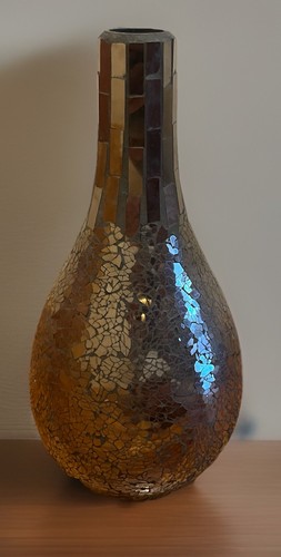 Mosaic mirror glass vase - mosaic,