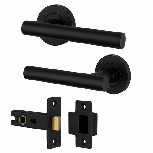 Matt black internal door - matt,