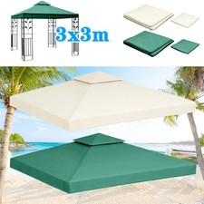 3x3 Meter 2-Tier Garden Gazebo Top Cover Canopy Replacement Pavilion Roof 300D
