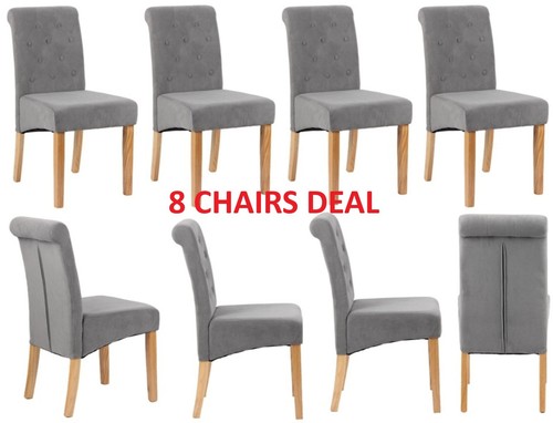 Set grey velvet dining - set,