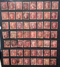SG43/SG44. QV Selection 56 Penny Red plates. Good to fine